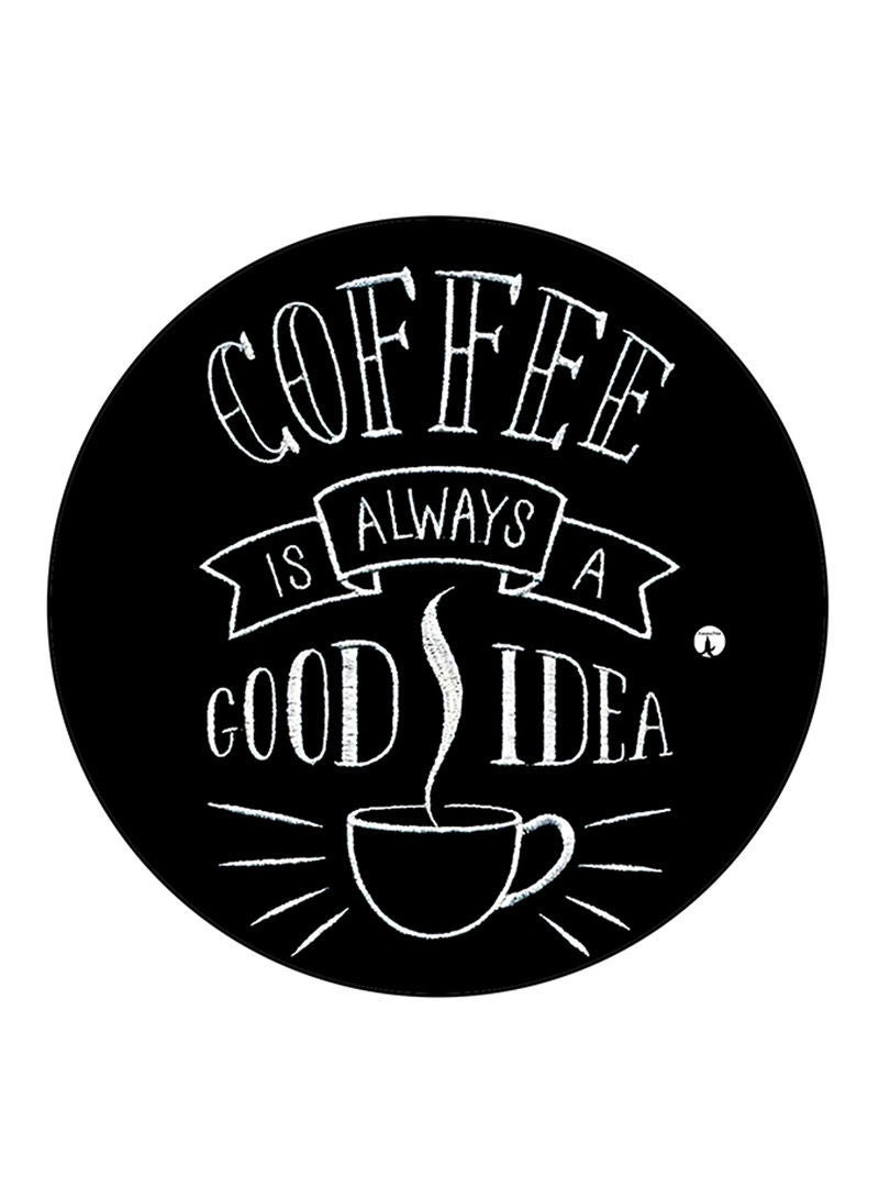 RKN English Phrases Printed Mouse Pad  Black/White