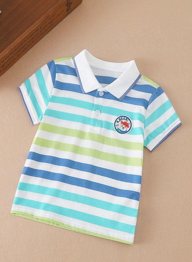 KUYEEBEAR Boys Streak Short Sleeve Polo Shirt  - Image 1