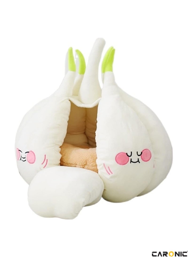 CARONIC Beds For Indoor Cats And Small Dog With Anti-Slip Bottom With Hanging Toy With Removable Cotton Pad Super Soft Calming Pet Sofa  - Image 1