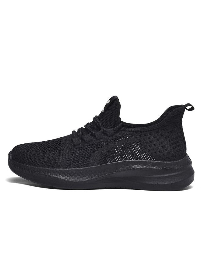 Double Star Eight Double Star Men's Breathable Lightweight Sports Shoes Mesh Casual Shoes All-match Running Shoes Soft Bottom Mesh Shoes Black Size 44 - Image 1