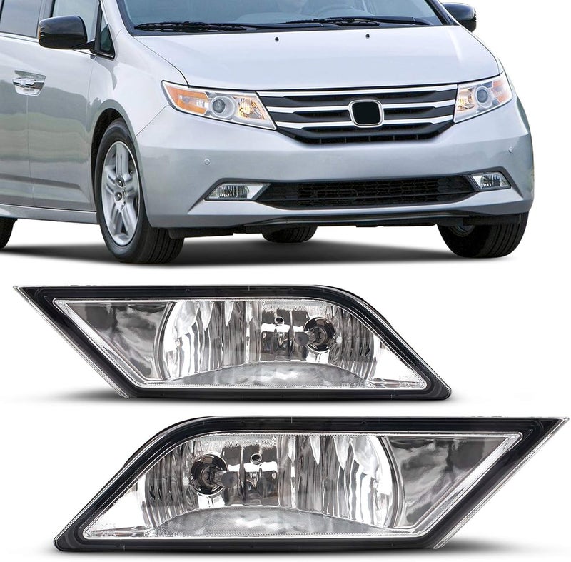 DLAA Fog Lights for Honda Odyssey 2011-2013 - Clear Lens Assembly Replacement - Image 1