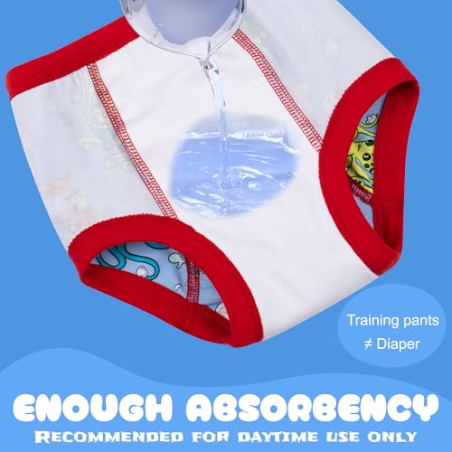 BIG ELEPHANT 10-Packs Training Underwear Absorbent Toddler Potty Trained Pants for Boys and Girls, 3T - Image 4