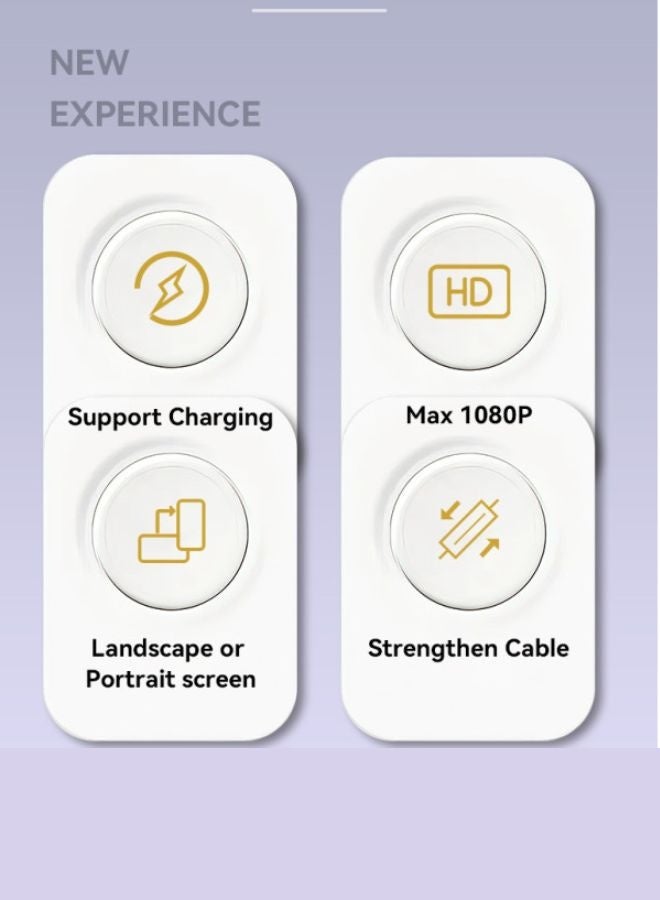 Yesido 3 in 1 Cable to HDMI – Lightning, Micro USB, Type-C to HDMI Converter with USB Charging Support – Full HD 1080P Output - Image 4