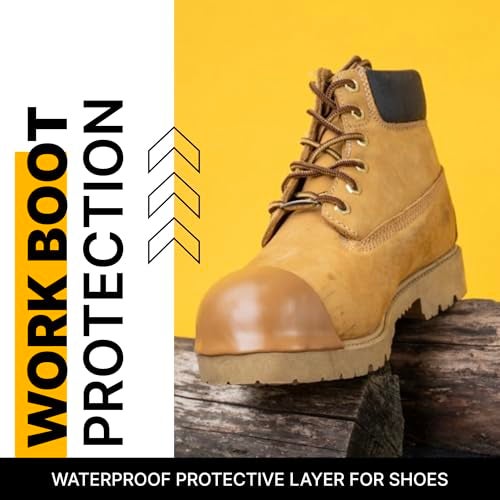 Tuff Toe Boot Toe Protector Adhesive, Shoe Glue Toe Protectors for Shoes and Work Boots - Waterproof, Heat Resistant, Heavy Duty Protective Layer & Shoe Repair Kit - Easy Application, Covers 2 Shoes, Tan Color - Image 2