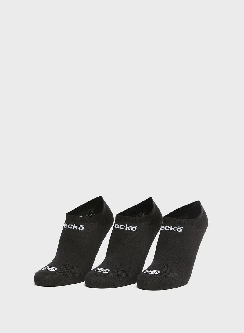 إيكو يو إن إل تي دي. 3 Pack Logo No Show Socks