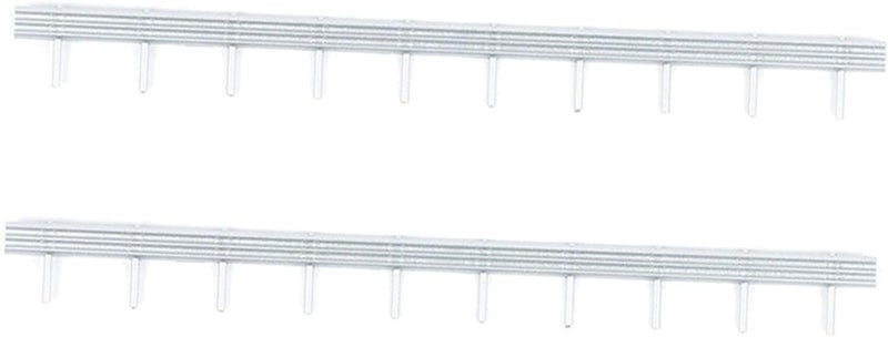 2 Pieces Model Road Scene Railings Architecture Projects 1: 87Scale Architectural Sand Table Decors, Silver - Image 1