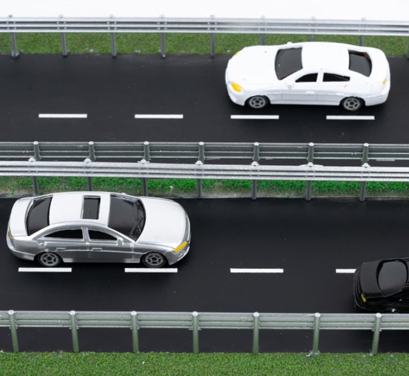 2 Pieces Model Road Scene Railings Architecture Projects 1: 87Scale Architectural Sand Table Decors, Silver - Image 5