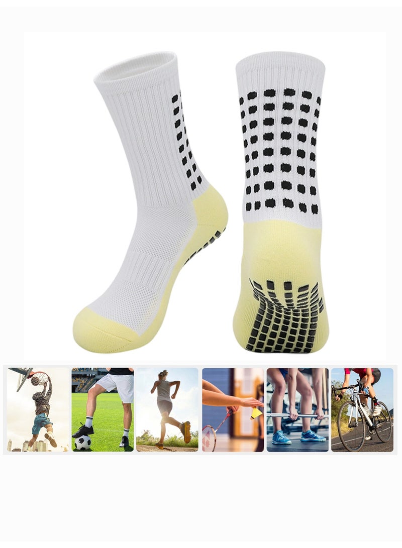 3 Pairs Premium Anti-Slip Grip Soccer Socks | Non-Skid Compression Athletic Football Training Socks for Men & Women - Image 5
