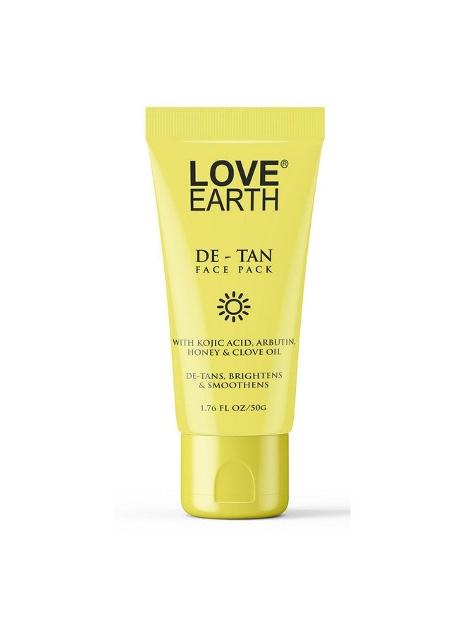 Love Earth De-Tan Face Pack For Instant Tan Removal | Brightens & Smoothens|All Skin Type 50G - Image 2