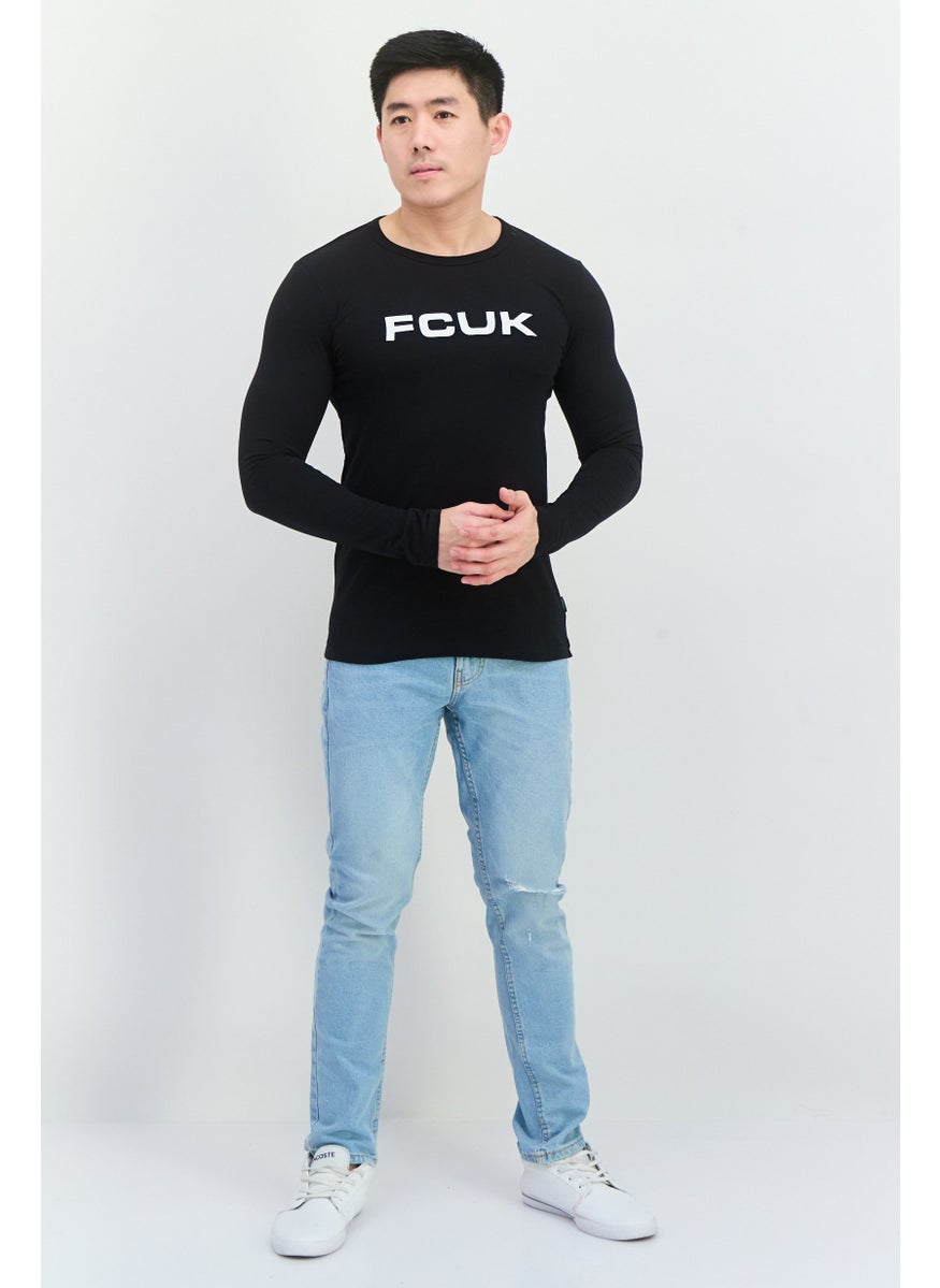 Men Crew Neck Long  Sleeves Brand Logo Shirt, Black - pzsku/ZCB0B6601BF10E89C2117Z/45/_/1739196959/97ed58f3-032c-40d2-a5a9-28b935e38f09