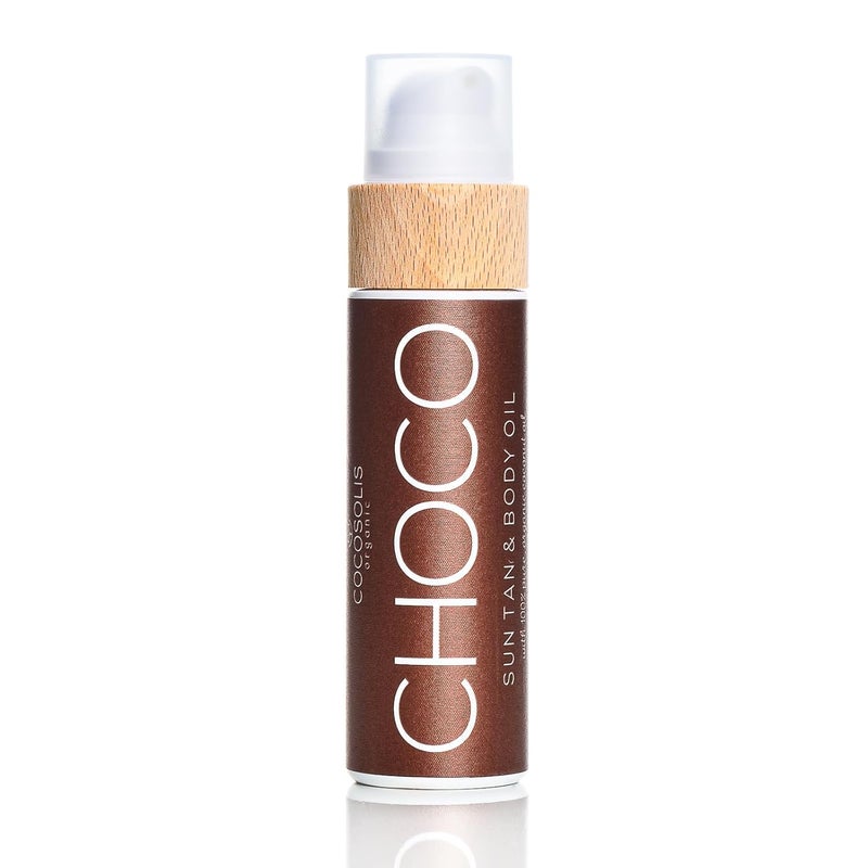 COCOSOLIS CHOCO Suntan  Body Oil  Organic Tanning Bed Lotion  Deep Chocolate Tan  Tanning Accelerator for Indoor Tanning Beds 371