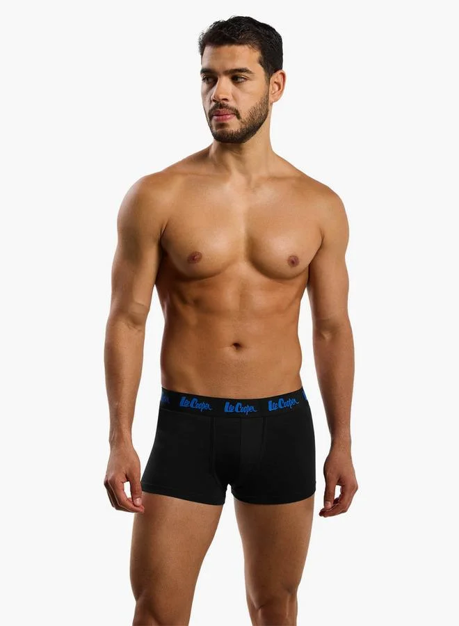 لي كوبر Lee Cooper Men Printed Waist Trunks - Pack of 3