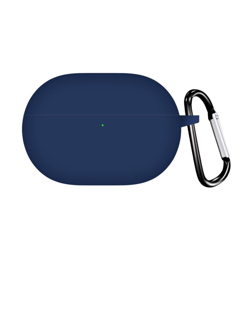 Silicone Case Compatible with Oraimo Freepods Lite OTW-330 Earbuds, Soft Silicone Protective Case Cover, Shockproof Sleeve with Carabiner For Oraimo Freepods Lite (Blue)