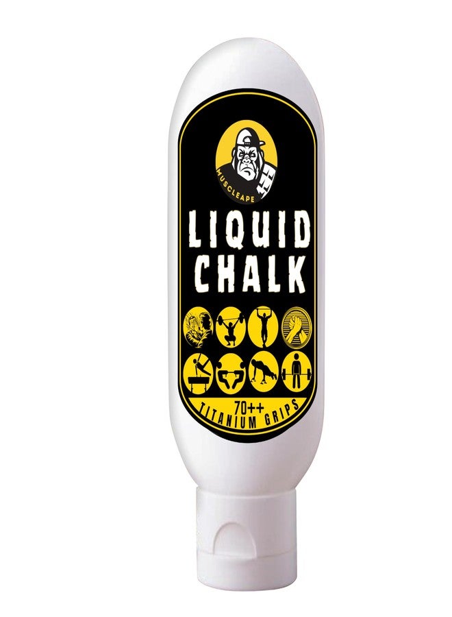 Muscleape Liquid Chalk Thick Cream for Stronger Titanium Strenght Dry Grip. Sweat Free Hands for Weightlifting, Gym, Calisthenics, Gymnastics, Crossfit, Bodybuilding. Grip Hard Lift Heavier. - Image 1
