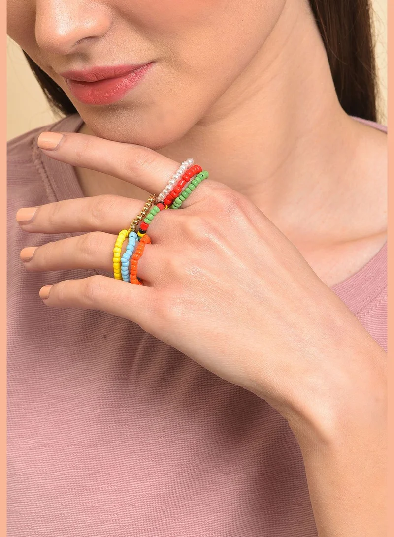 SOHI Trendy Designer Beaded Ring