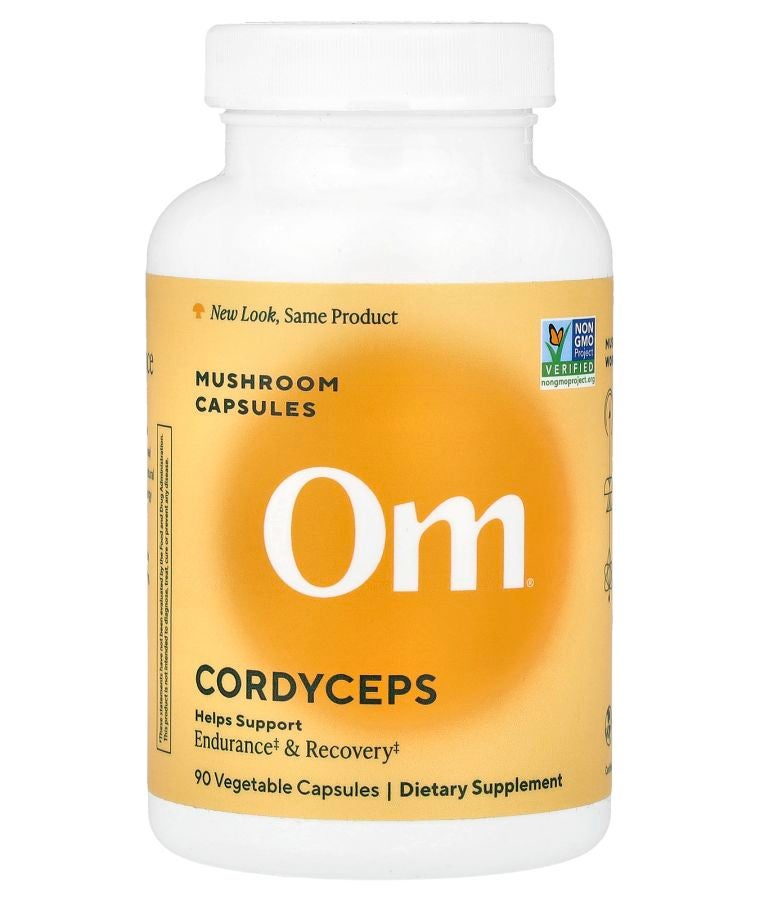 Om Mushrooms Cordyceps 90 Vegetable Capsules (666 mg per Capsule)