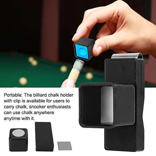 EVTSCAN Magnetic Billiard Cue Chalk Holder, with Aluminum Belt Clip, for Standard Square Shaped Chalk Cubes, Pocket Pool Chalk Case for Pool Halls, Snooker Players - Image 4