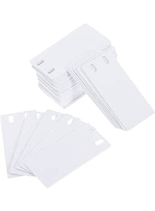 50 Pcs White PVC Cable Tags Blank Write On Labels For Wire Cord Identification - Image 1
