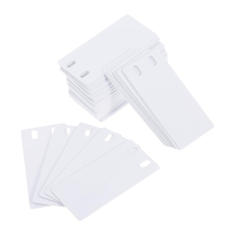 50 Pcs White PVC Cable Tags Blank Write On Labels For Wire Cord Identification - Image 2