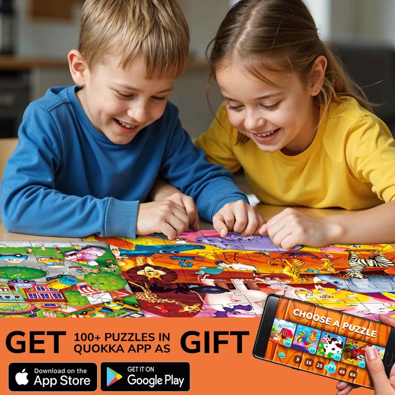 QUOKKA Puzzles for Kids Ages 4-6 â€“ 4 x 48 Pieces Jigsaw Puzzles for Toddlers 2-4 â€“ Children's Game Ages 3-5 for Learning Farm Animals â€“ Educational Preschool Toy for Boys and Girls 4-8 Years Old - Image 5