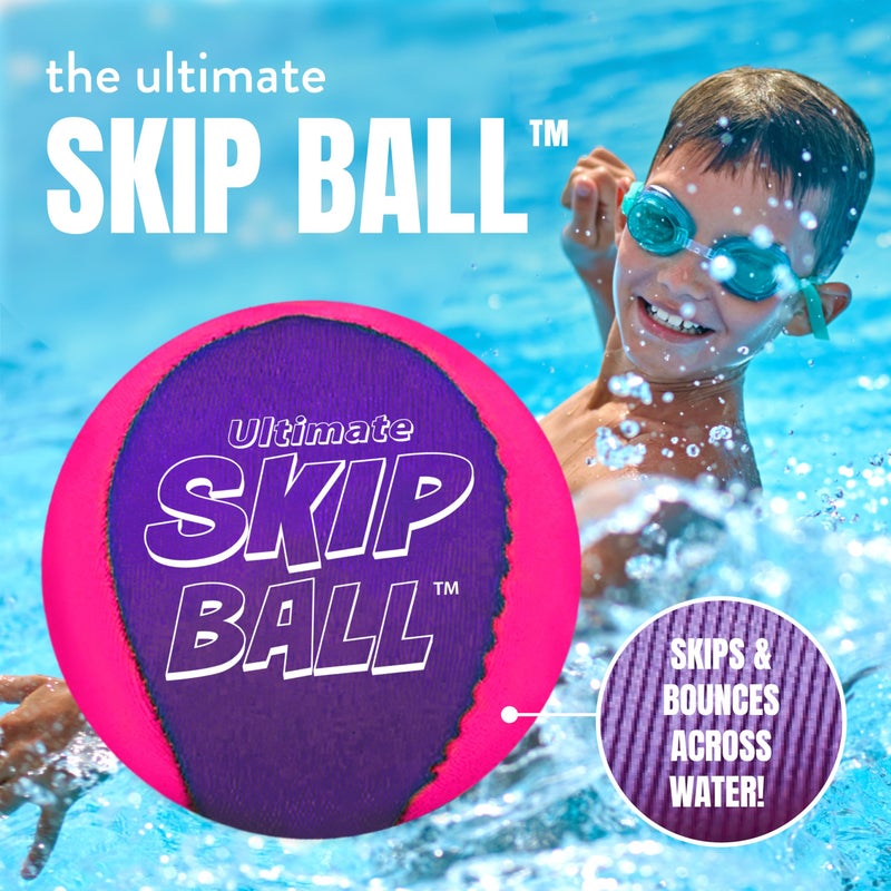 Activ Life Ultimate Skip Ball Fun - Squishy Beach Balls & Best Outdoor Water Toys Gifts - Who Have Everything - Cool Birthday Presents - Party Games & Christmas 2025, Pink/Purple - Image 2