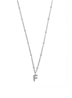 ORELIA LONDON Initial F Satellite Chain Necklace  - Image 1