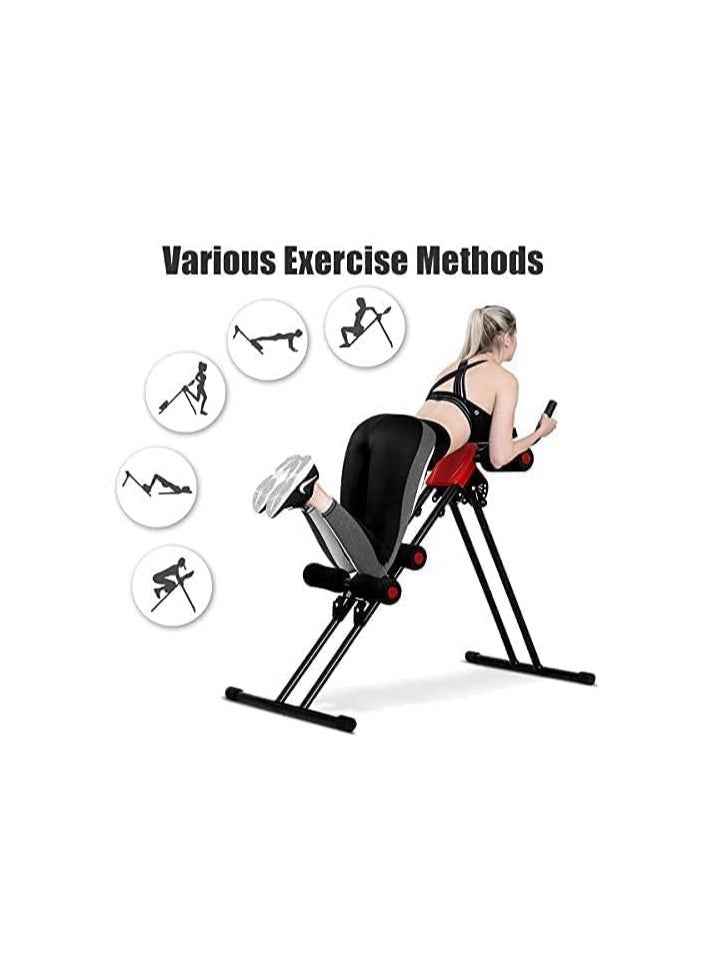 Yameem - Vertical Ab Shaper Machine: Adjustable & Foldable Core Strength Trainer for Home Gym | Multi-Functional Power Plank Abs Sculptor with Leg Extensions for Maximum Six-Pack Abs and Total Core Workout - Image 1