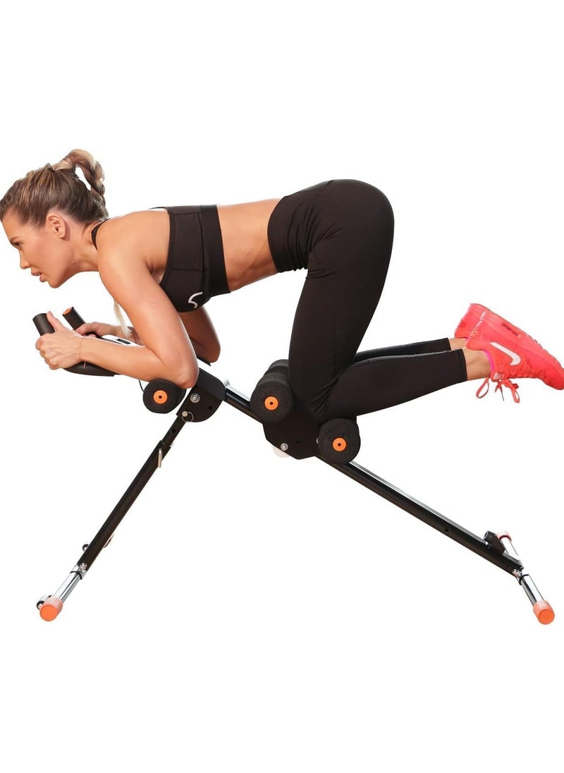 Yameem - Vertical Ab Shaper Machine: Adjustable & Foldable Core Strength Trainer for Home Gym | Multi-Functional Power Plank Abs Sculptor with Leg Extensions for Maximum Six-Pack Abs and Total Core Workout - Image 1