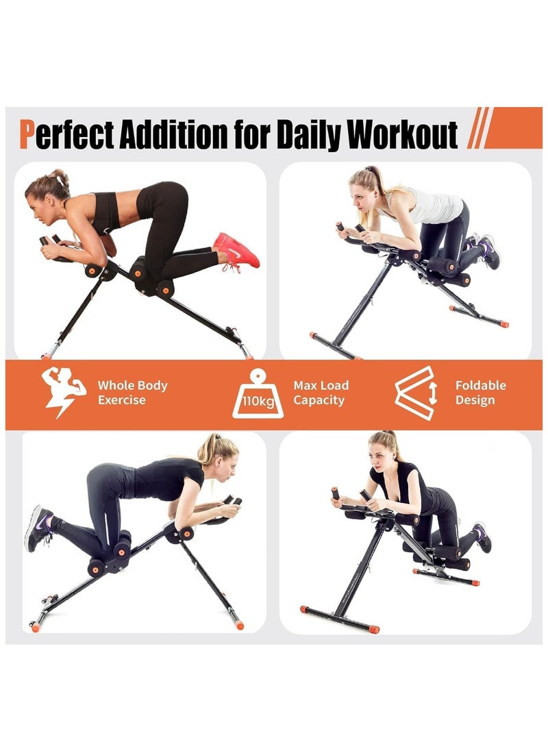 Yameem - Vertical Ab Shaper Machine: Adjustable & Foldable Core Strength Trainer for Home Gym | Multi-Functional Power Plank Abs Sculptor with Leg Extensions for Maximum Six-Pack Abs and Total Core Workout - Image 1
