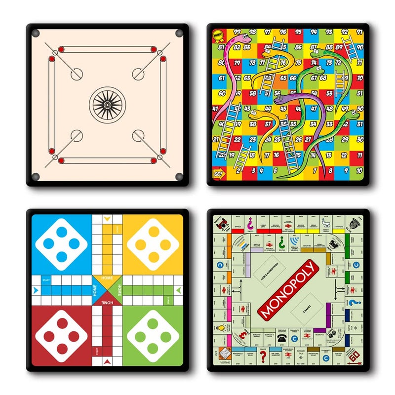 Yey Tea Coaster Set Classic Board Games Printed, MDF Wood Material Coasters for Home and Kitchen, Office Table, Dining Table, Home Decor (3.5x3.5 inches, Set of 4) - Image 4