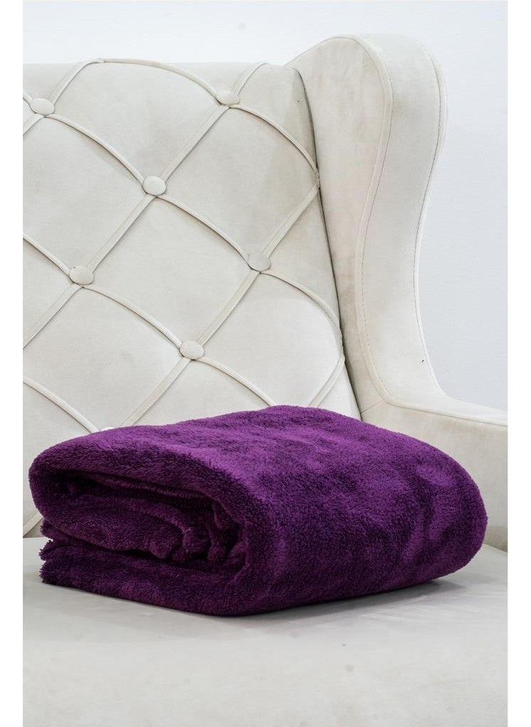 Mulberry - Wellsoft Blanket, Purple TV Blanket, Plush, Polar Blanket, Double - Image 1