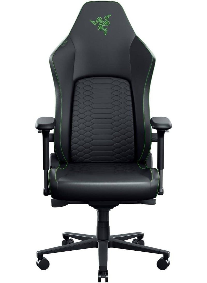 RAZER Iskur V2 NewGen Ergonomic Gaming Chair, HyperFlex 360° Adjustable Lumbar Support, Gen-2 EPU Leather with CoolTouch, 4D Armrests, 153° Recline, Dual-Density Cold-Cured Foam, Steel Frame, High Back, 136kg Capacity, Black & Green | RZ38-04900700-R3G1 - Image 1