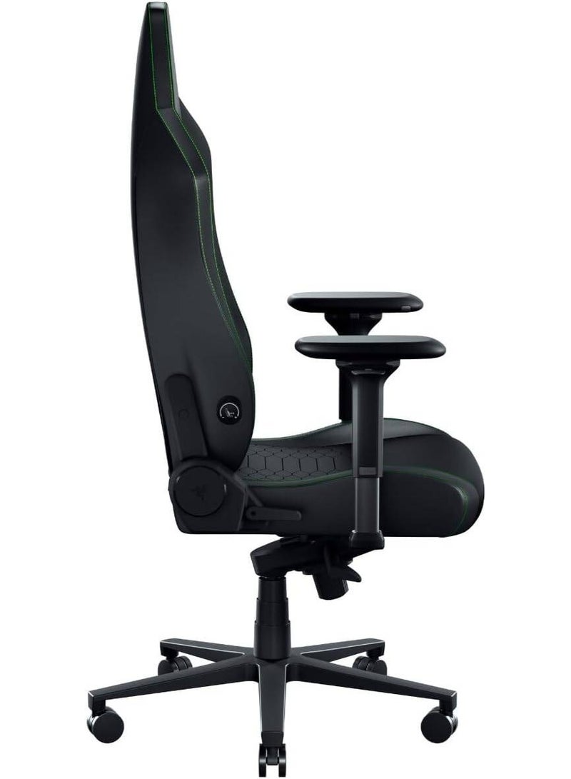 RAZER Iskur V2 NewGen Ergonomic Gaming Chair, HyperFlex 360° Adjustable Lumbar Support, Gen-2 EPU Leather with CoolTouch, 4D Armrests, 153° Recline, Dual-Density Cold-Cured Foam, Steel Frame, High Back, 136kg Capacity, Black & Green | RZ38-04900700-R3G1 - Image 4