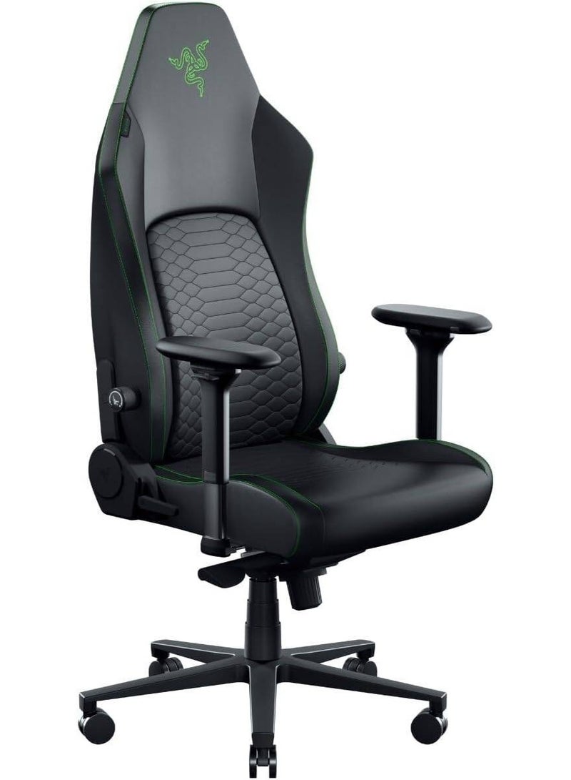 RAZER Iskur V2 NewGen Ergonomic Gaming Chair, HyperFlex 360° Adjustable Lumbar Support, Gen-2 EPU Leather with CoolTouch, 4D Armrests, 153° Recline, Dual-Density Cold-Cured Foam, Steel Frame, High Back, 136kg Capacity, Black & Green | RZ38-04900700-R3G1 - Image 3