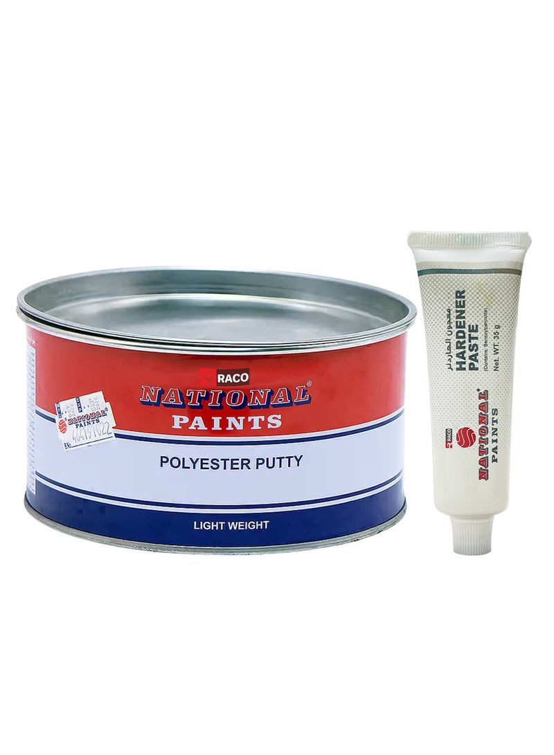 RACO National Paints Polyester Putty Body Filler For Body Scratches, Wood, Automotive, Marine and Yatch Steel Putty High Adhesion (1.5, Kilograms) - Image 1