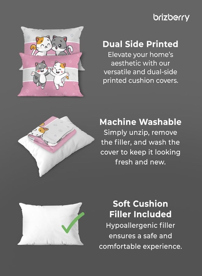 Brizberry® Kids Pillow Cushion with Super Soft Fabric | Animal & Cartoon Prints | 12x18 inches (Design 4) - Image 3