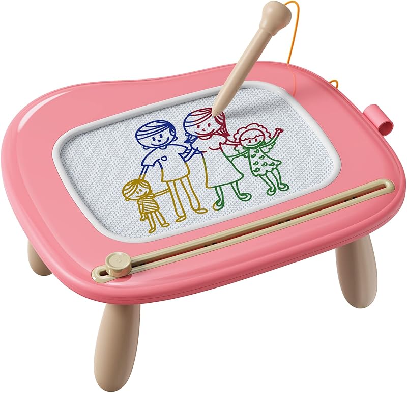 Kikapabi Children's Toy from 1-2 Years, Magnetic Drawing Board Toy Children from 1 2 Years, Montessori Educational Toy Gift 1 2 Year Girls, Birthday Christmas Gifts (Pink)