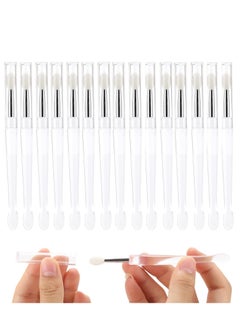 SYOSI Lip Applicators, 15 Pcs Silicone Lip Applicator, Lip Scrub Brush, with Cap Double-ended Reusable Makeup Brushes, Reusable Beauty Makeup Tools for Eyeshadow, Lip Gloss, Mask Cream (white)  - Image 1