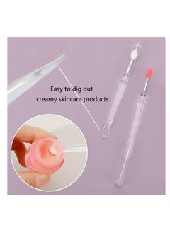 SYOSI Lip Applicators, 15 Pcs Silicone Lip Applicator, Lip Scrub Brush, with Cap Double-ended Reusable Makeup Brushes, Reusable Beauty Makeup Tools for Eyeshadow, Lip Gloss, Mask Cream (white)  - Image 4