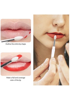 SYOSI Lip Applicators, 15 Pcs Silicone Lip Applicator, Lip Scrub Brush, with Cap Double-ended Reusable Makeup Brushes, Reusable Beauty Makeup Tools for Eyeshadow, Lip Gloss, Mask Cream (white)  - Image 3