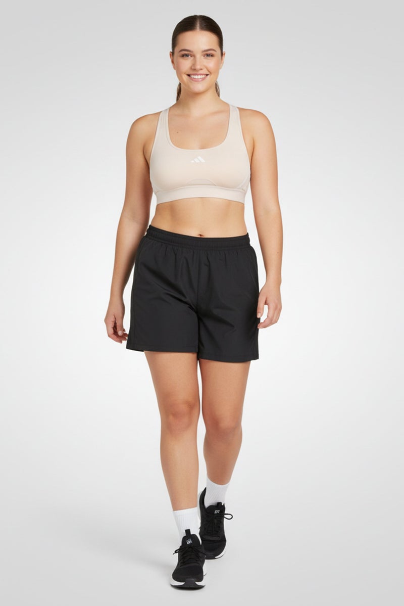 Adidas Women Sportswear Fit Brand Logo Training Bra, Light Pink - Image 1