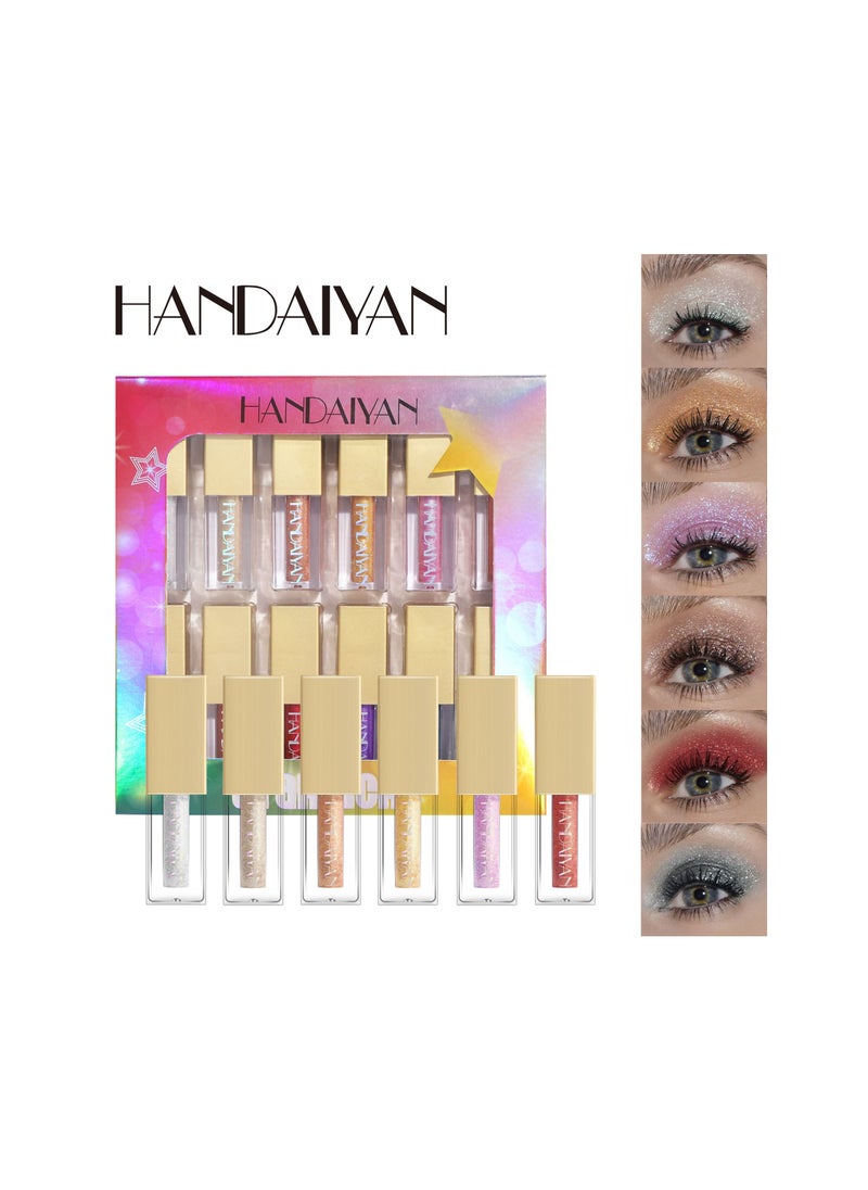 Handaiyan Liquid Eyeshadow Glitter Ultra-shiny shimmer Long Lasting Quick Drying Easy to Apply Loose Bling Glitter Diamond Pigmented Glue for Eye Crystals Makeup  - Image 1