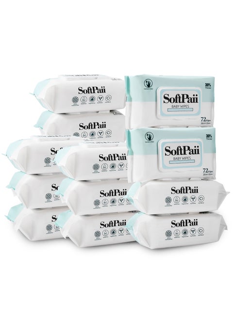 99.9% Water Wet wipes Baby Wipes 12x72(864 wipes)