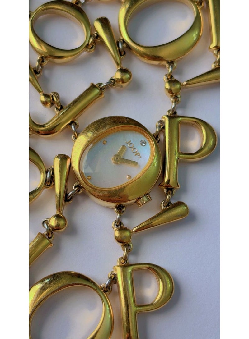 JOOP! TL4472 Elegant Gold Statement Bracelet Watch for Women – Pre-Owned (Excellent Condition, Looks Like Brand New) - Image 1