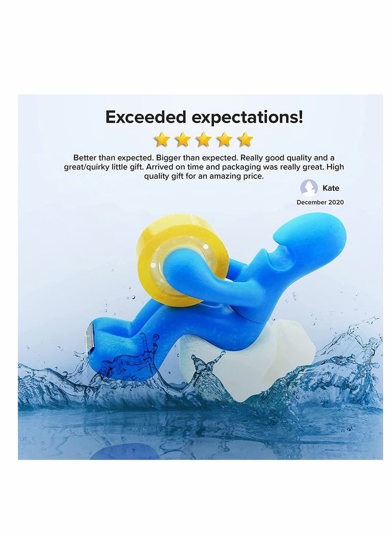 KASTWAVE Tape Dispenser, Tape Supply Station, Funny Accessory for Office, Home or School, Fun Novelty Desk Tidy and Desktop Holder Includes Paper Clips, Ideal Present - Image 4