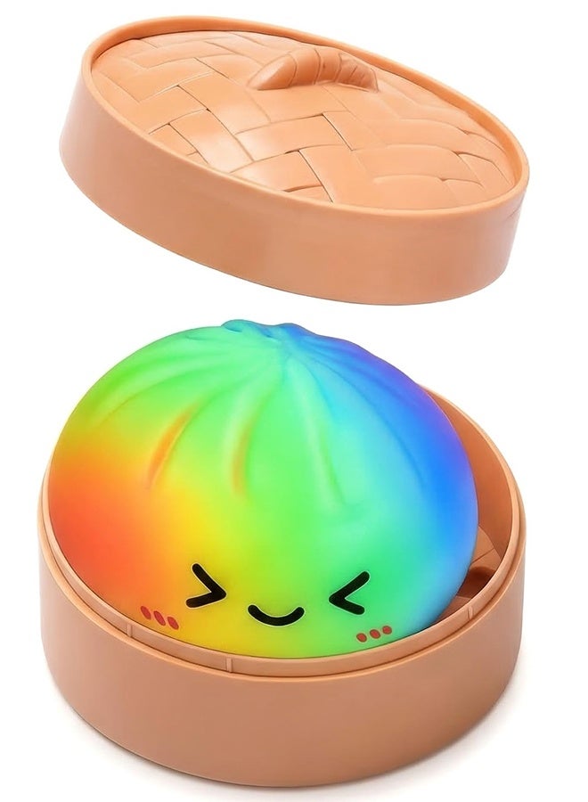 Dumpling Squishy Toy Set – Slow Rising Sensory Stress Balls with Steamer, Anxiety Relief Fidget Dough, Mystery Box Gift for Kids & Adults - Image 1