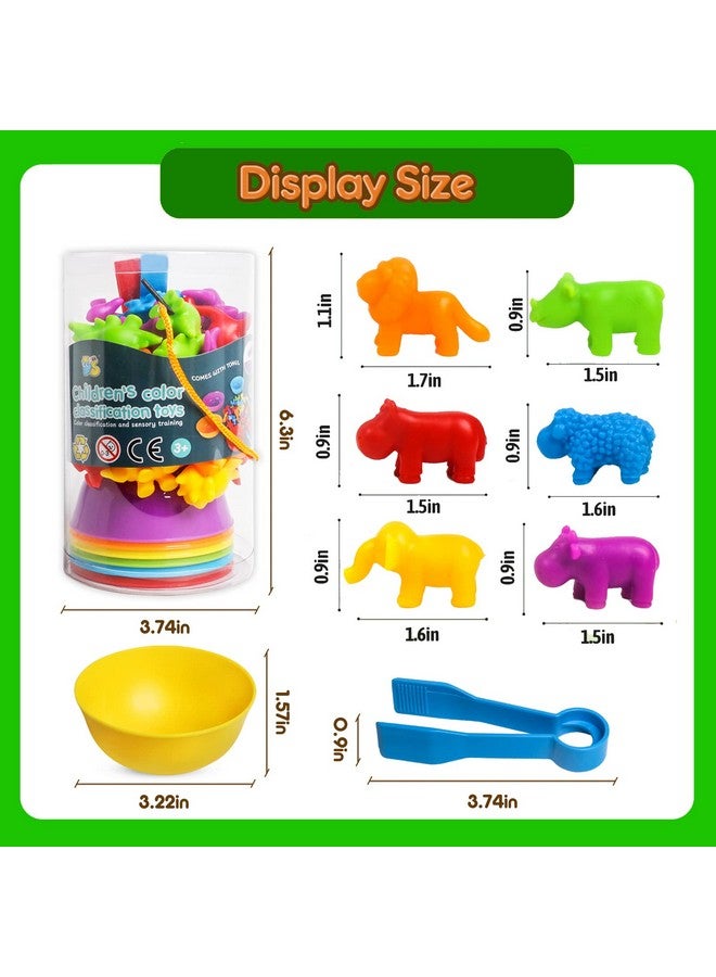 JOCHA Color Sorting And Counting Animals Toys For Toddlers 3 5 4 Years Old Preschool Matching Learning Educational Game Montessori Sensorys Math Classification Activities Toys For Kids Boys Girls - Image 3