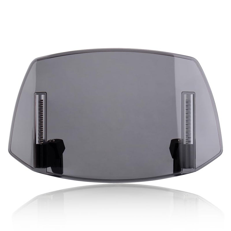 Motorcycle Windshield Extension Small Windshield Extender Adjustable Clip on Windscreen Spoiler Deflector Universal Fit Smoke