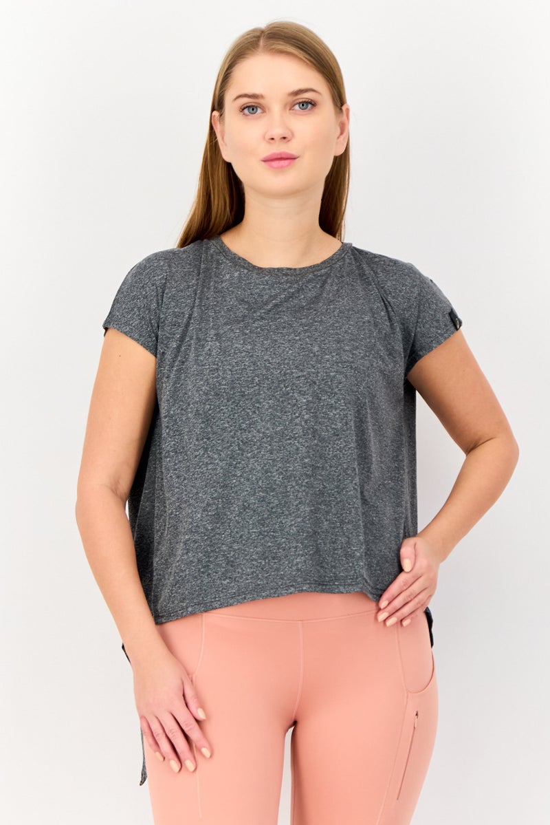 asics Women Relaxed Fit Sleeveless Training Top, Heather Grey - Image 1
