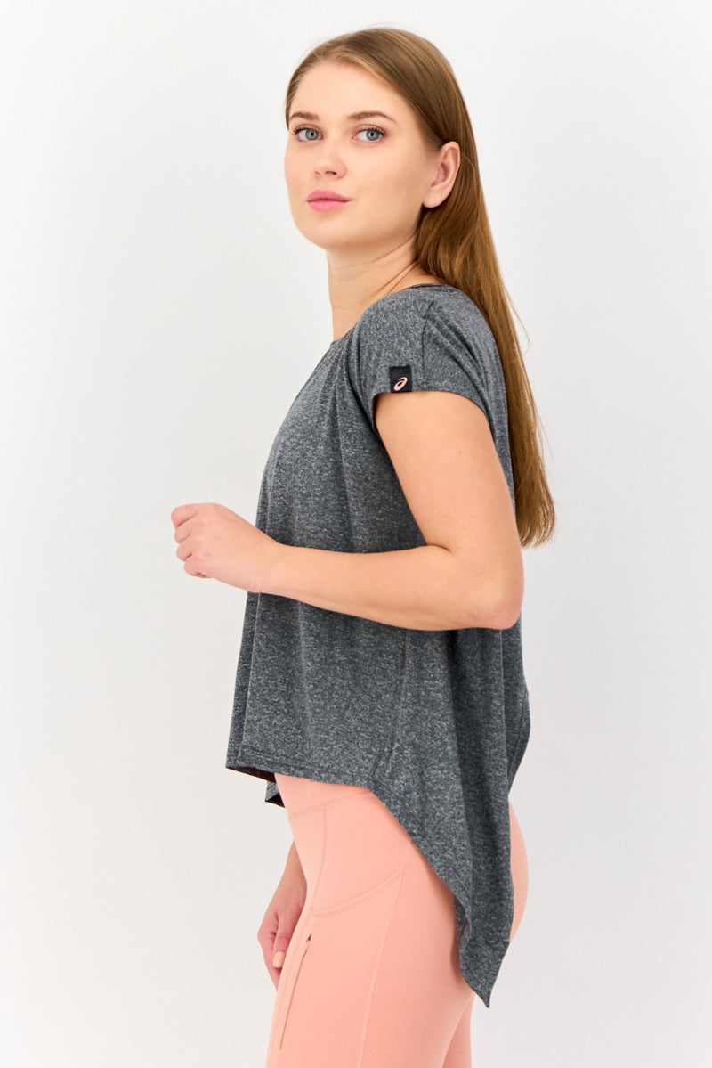 asics Women Relaxed Fit Sleeveless Training Top, Heather Grey - Image 4